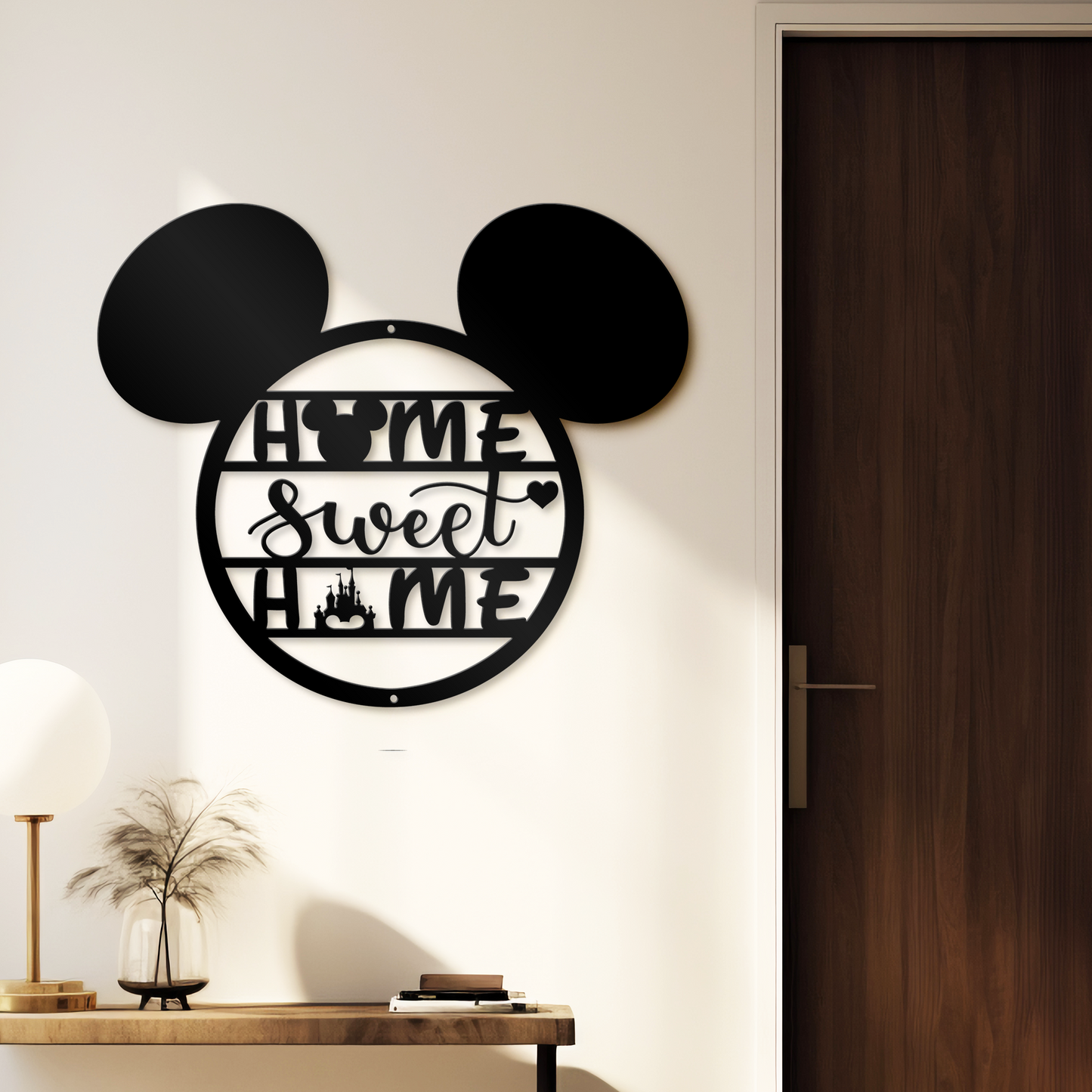 Mickey Face Home Sweet Home Metal Sign, Disney Metal Sign, Home And Wall Decor, Christmas Deocr, Housewarming Gifts