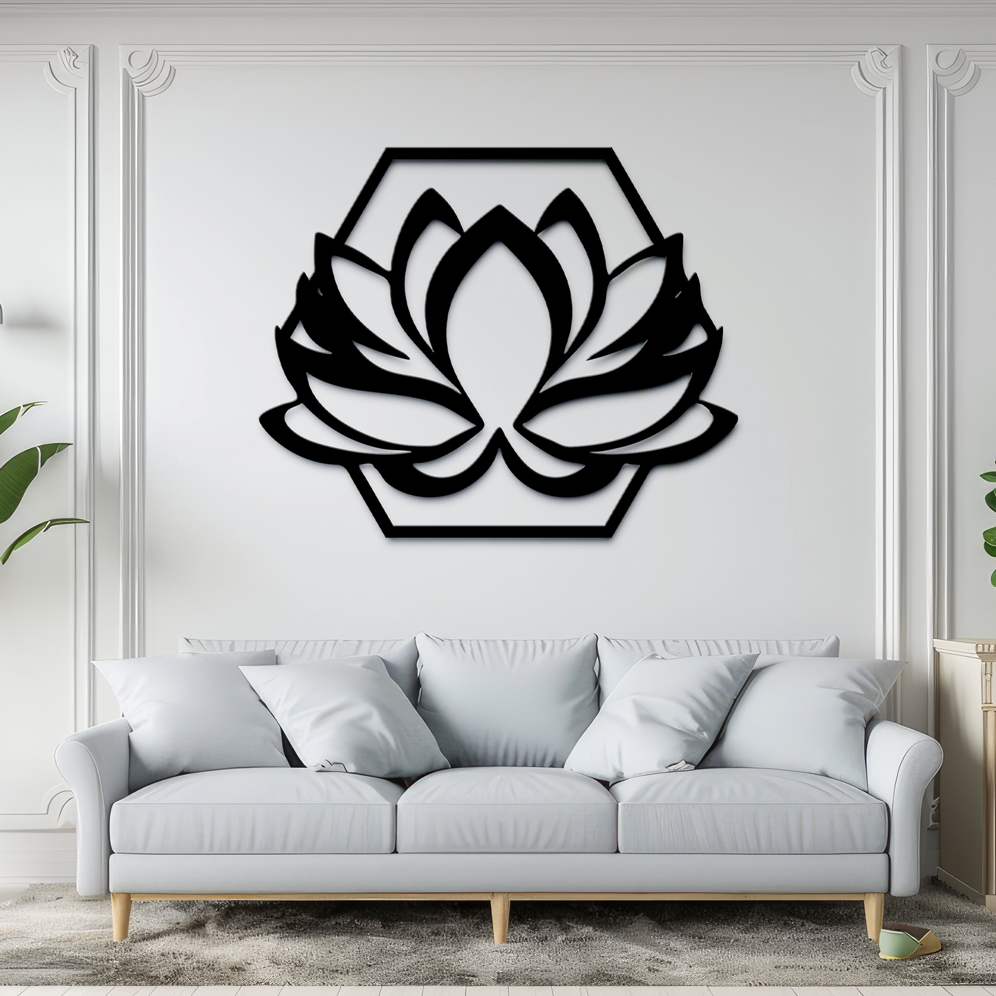 Lotus Flower Metal Wall Art - Garden Flower Gift