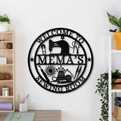 Personalized Sewing Craft Room Metal Sign, Craft Room Metal Sign