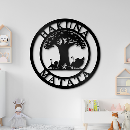 Hakuna Matata Metal Sign - Office Decor - Kids Winter