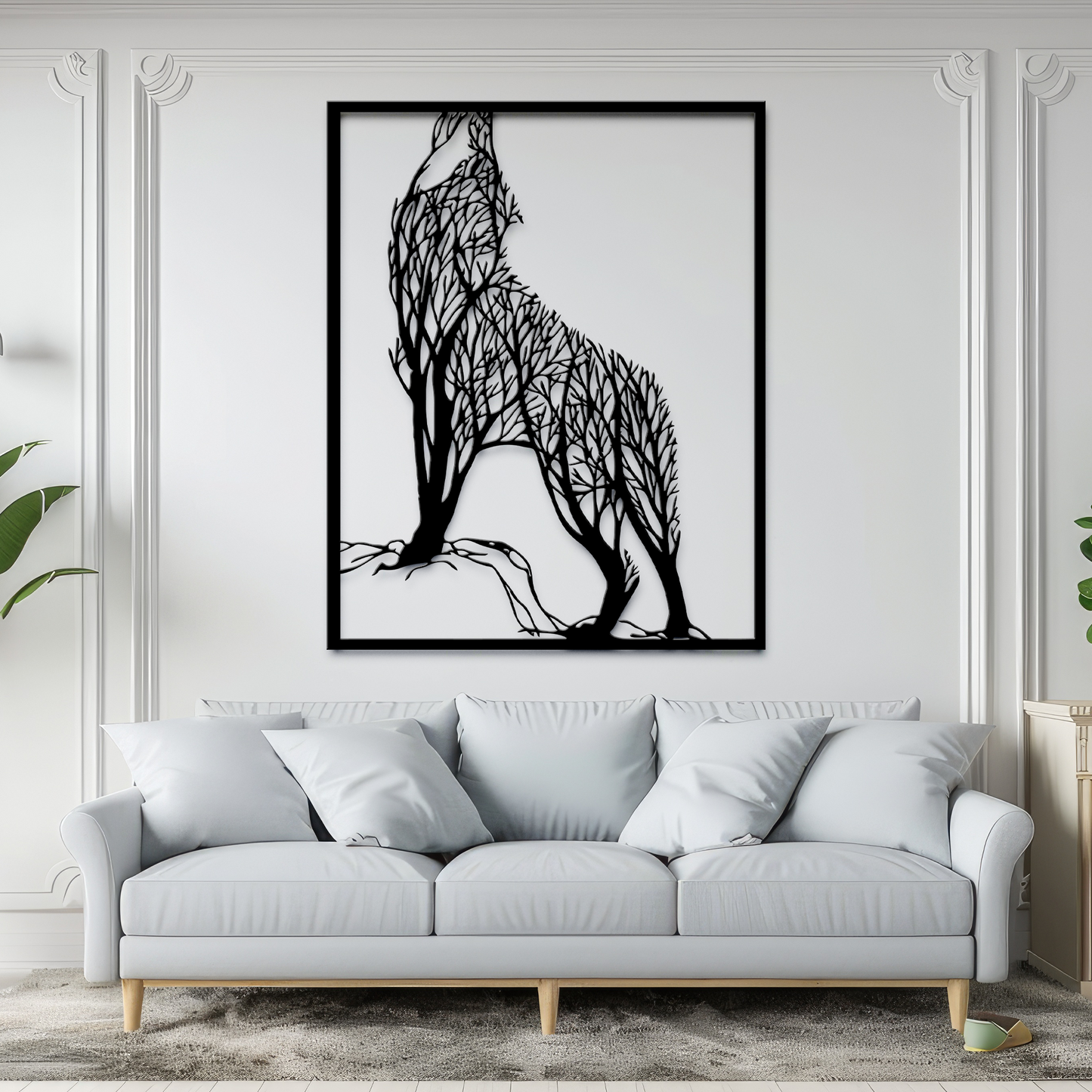 Black Wolf Metal Wall Art - Wolf Metal Wall Art