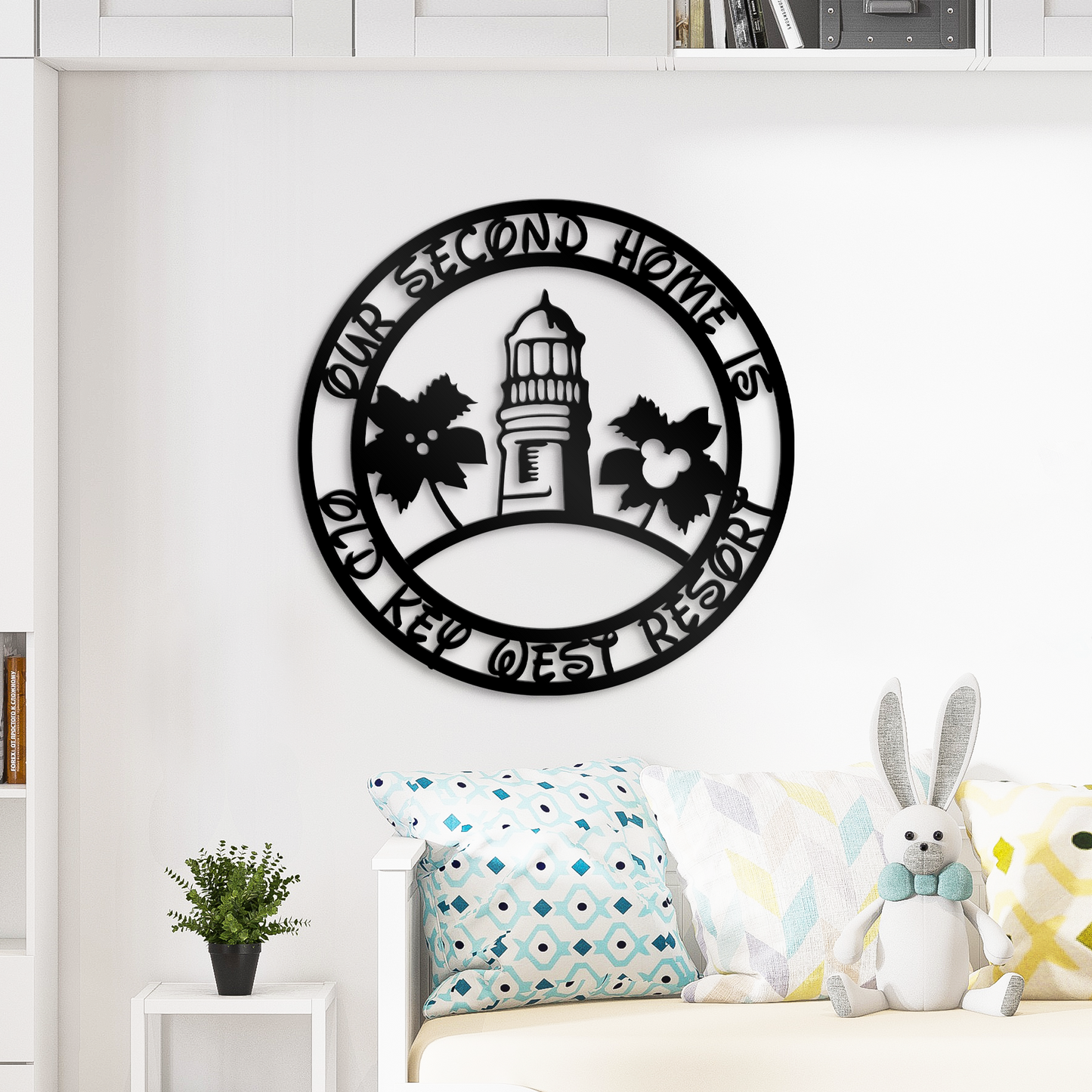 Our Second Home Is Disney Decor - Round Metal Sign