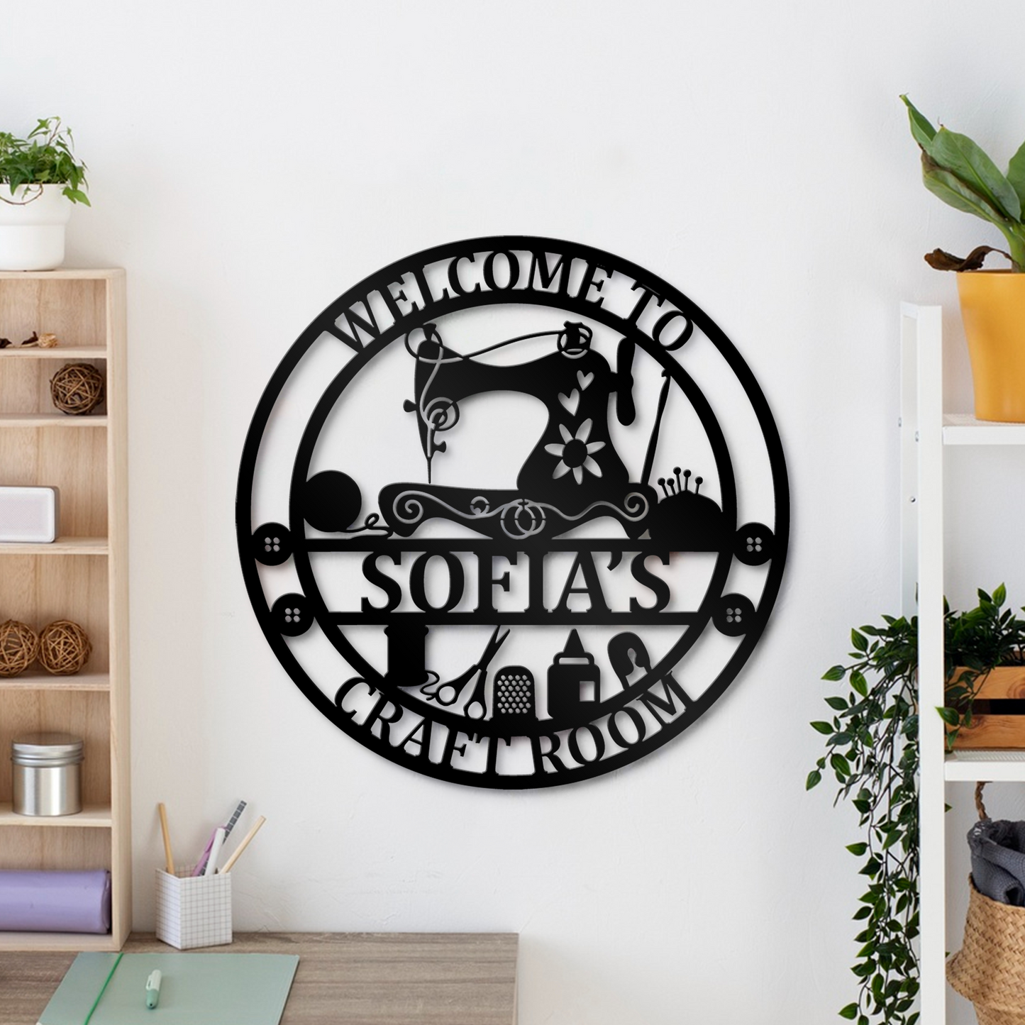 Customized Sewing Craft Room Metal Sign, Craft Room Metal Sign