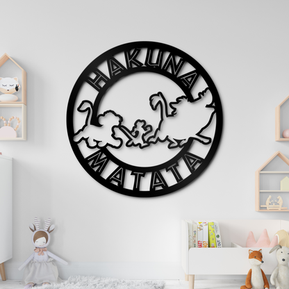 Hakuna Matata Round Metal Sign