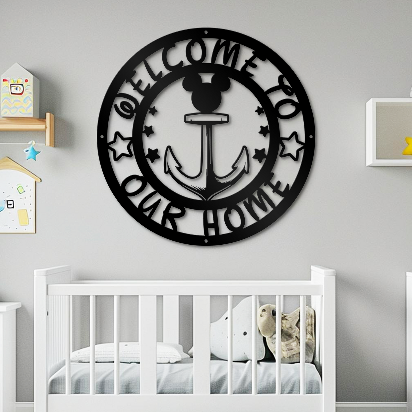 Welcome to Our Home Sign - Anchor Metal Sign