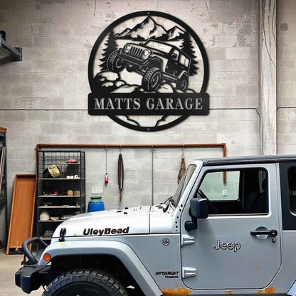 Custom Offroad Jeep Metal Decor - Adventure Home Wall Decor