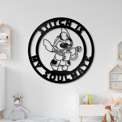 Stitch Metal Sign - Game Room Decor