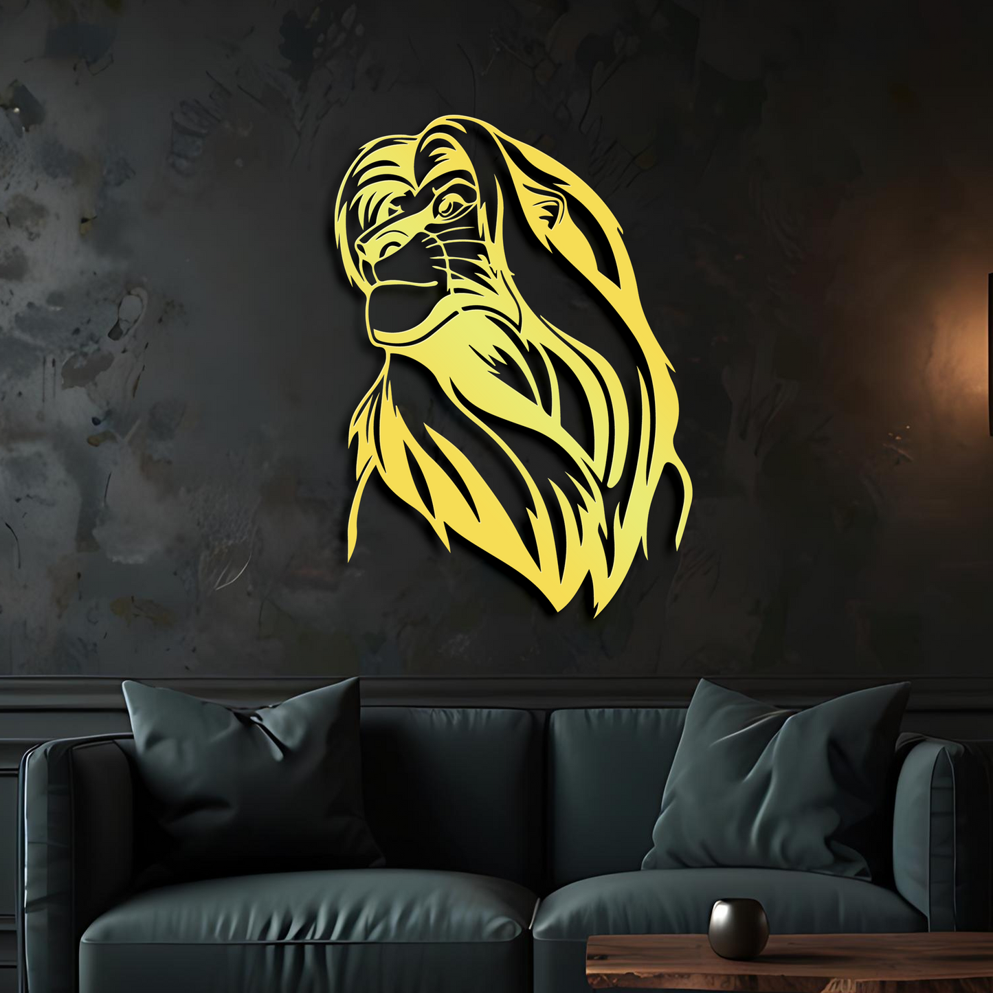 Lion King Simba Metal Wall Art, Nursery Wall Metal Sign Decor