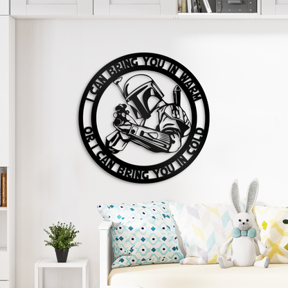 I Can Bring You In Warm Metal Sign, Mandalorian Metal Sign, Star War Metal Sign, Home And Wall Decor, Front Door Decor, Front Porch Decor, Housewarming Gifts