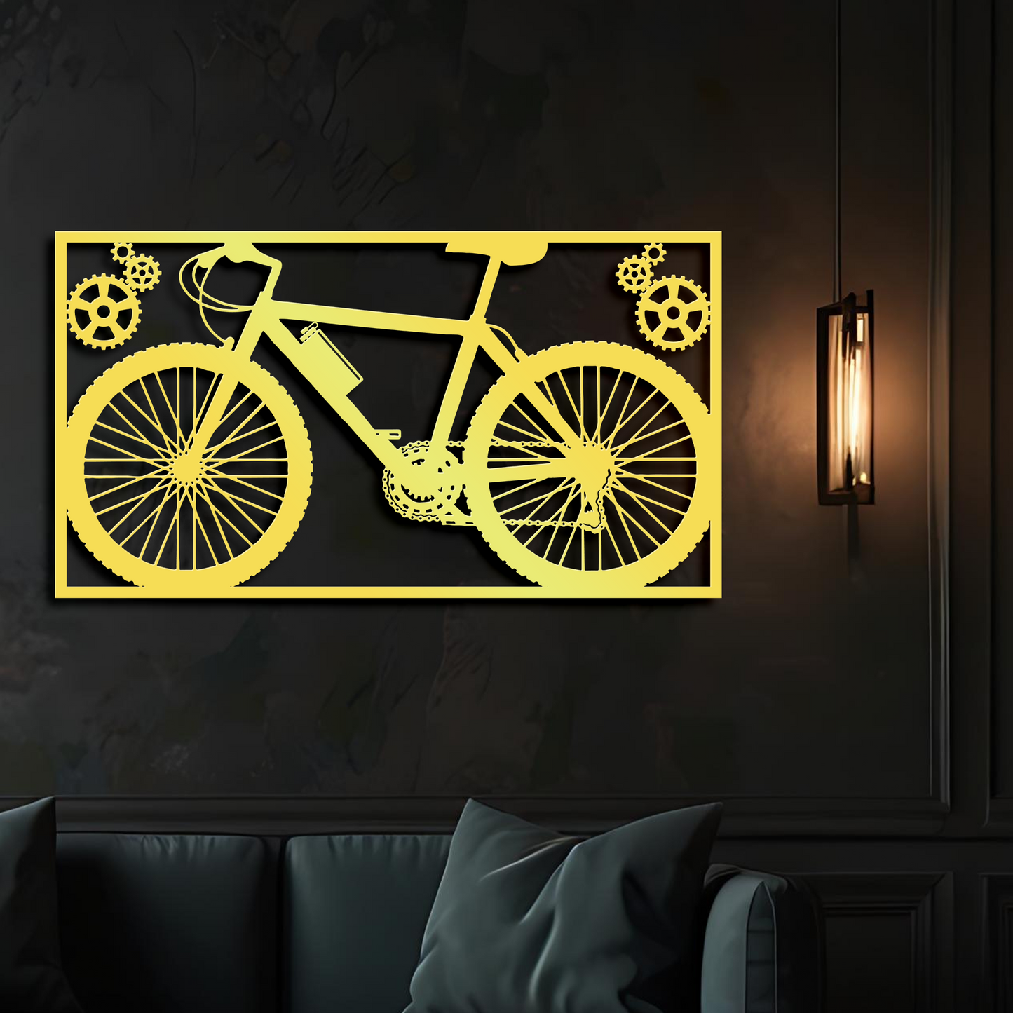 Bike Metal Decor Wall Art - Metal Wall Decor Cycling Wall Art