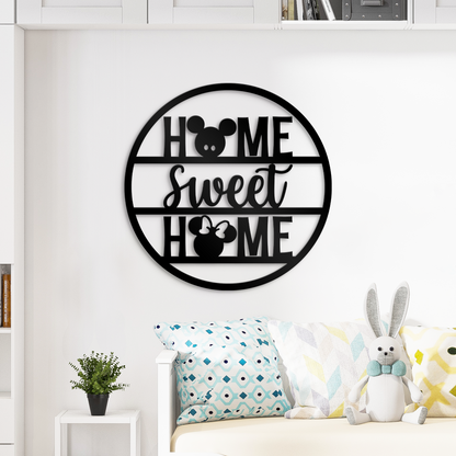 Home Sweet Home Metal Sign, Welcome Mickey Metal Sign, Home And Wall Decor, Funny Quote Metal Sign, Front Porch Decor, Housewarming Gifts