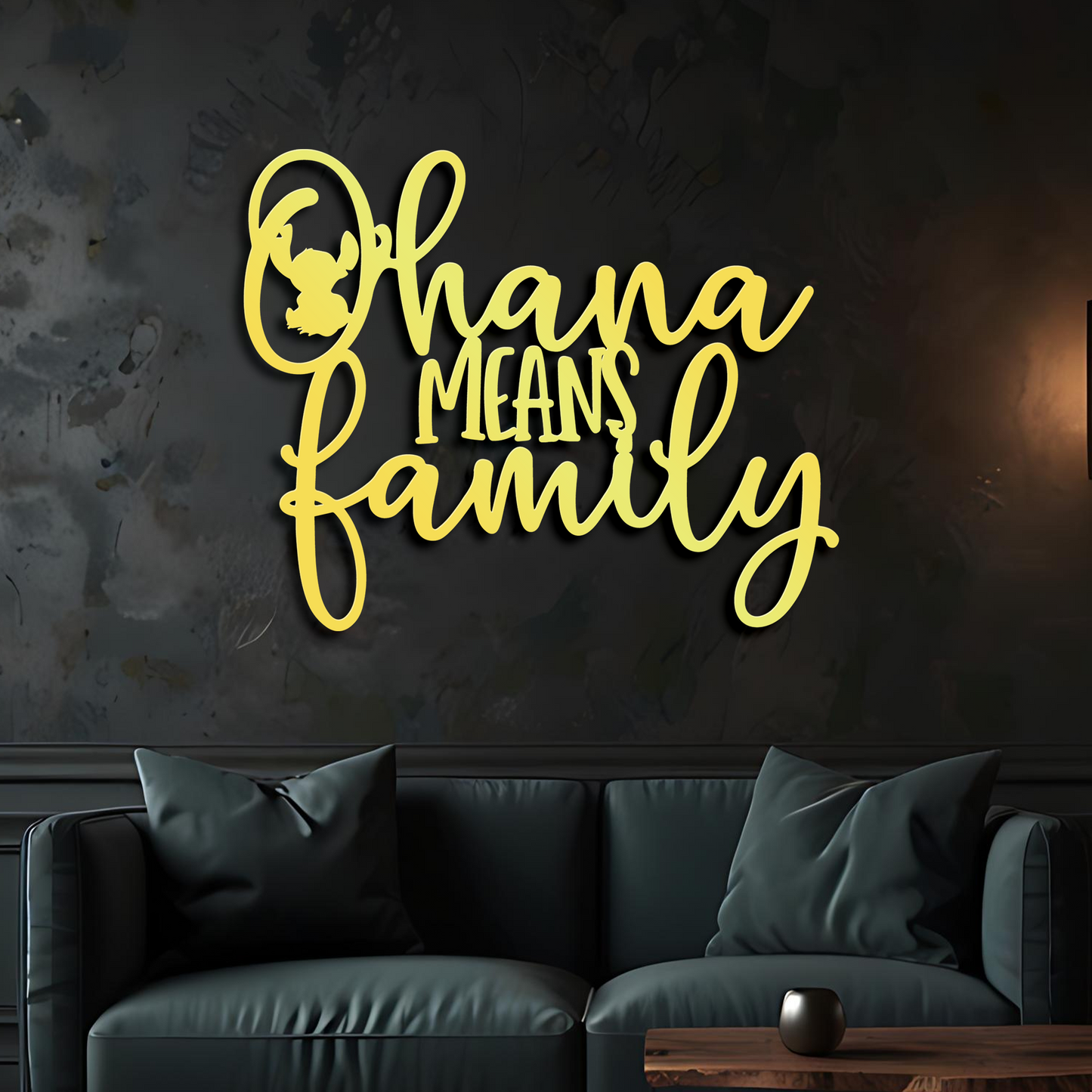 Ohana Means Family Metal Wall Art, Nursery Wall Art, Home Wall Decor