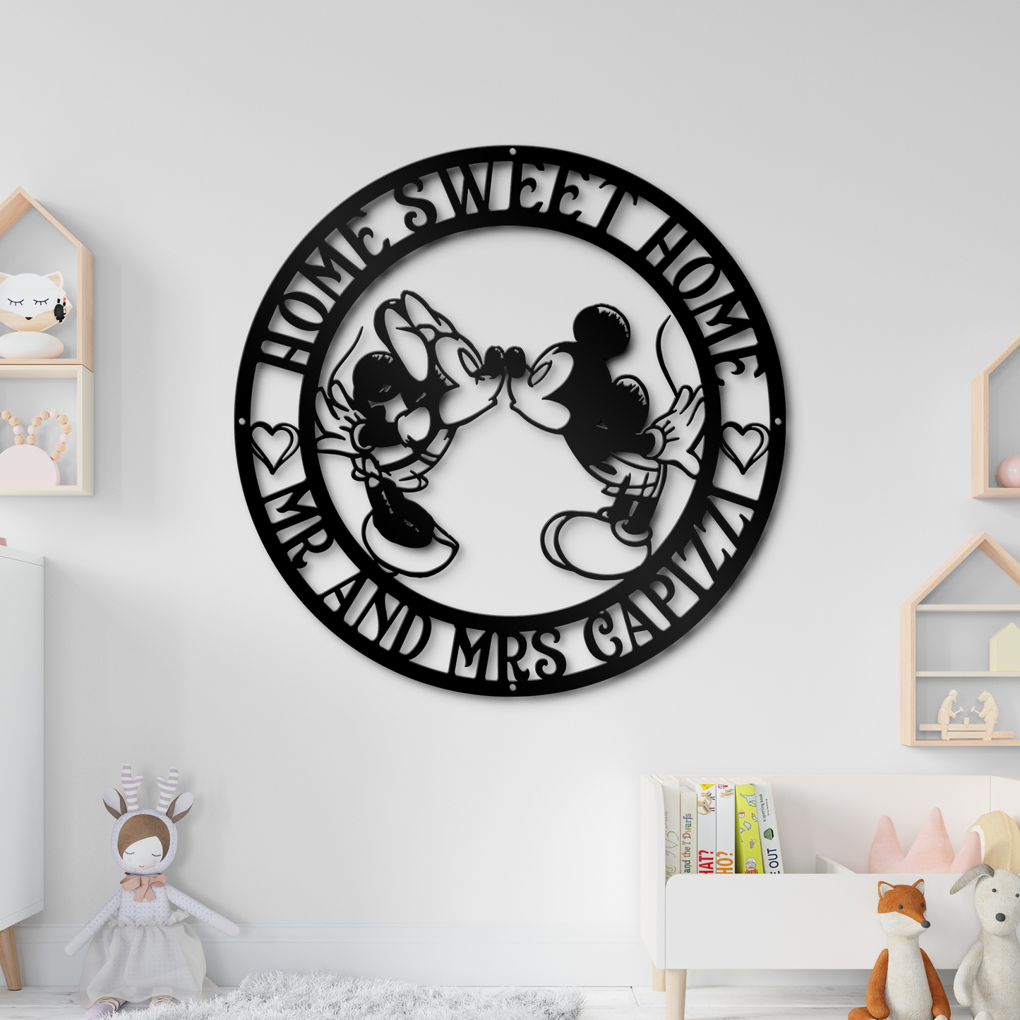 Mr and Mrs Metal Sign - Disney Metal Sign - Couples Name Sign - Valentine Gift