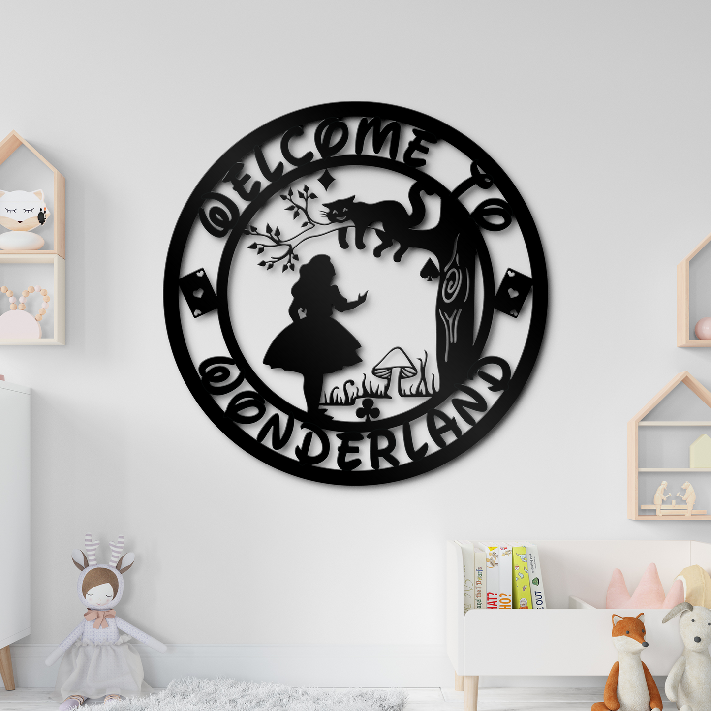 Disney Wonderland Princess Wall Art - Cute cat Theme Wall Decor