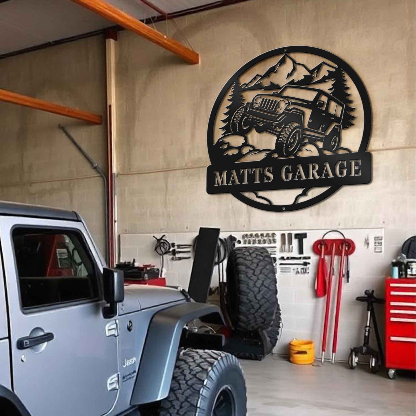 Custom Offroad Jeep Metal Decor - Adventure Home Wall Decor