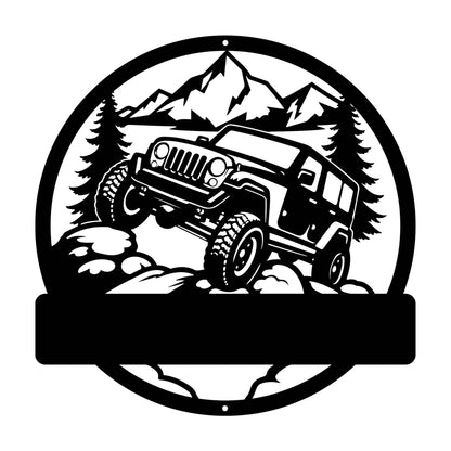 Custom Offroad Jeep Metal Decor - Adventure Home Wall Decor