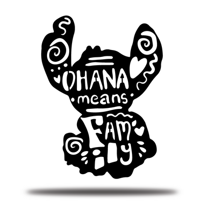 Ohana Means Family Sign - Disney Stitch Sign