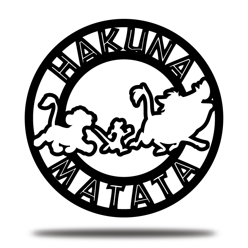 Hakuna Matata Round Metal Sign