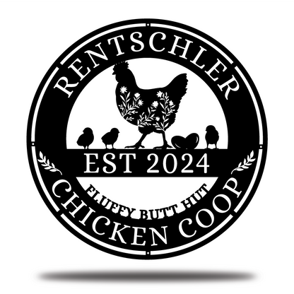 Customized Chicken Coop Metal Sign, Hen House Decor, Gift For Farmer