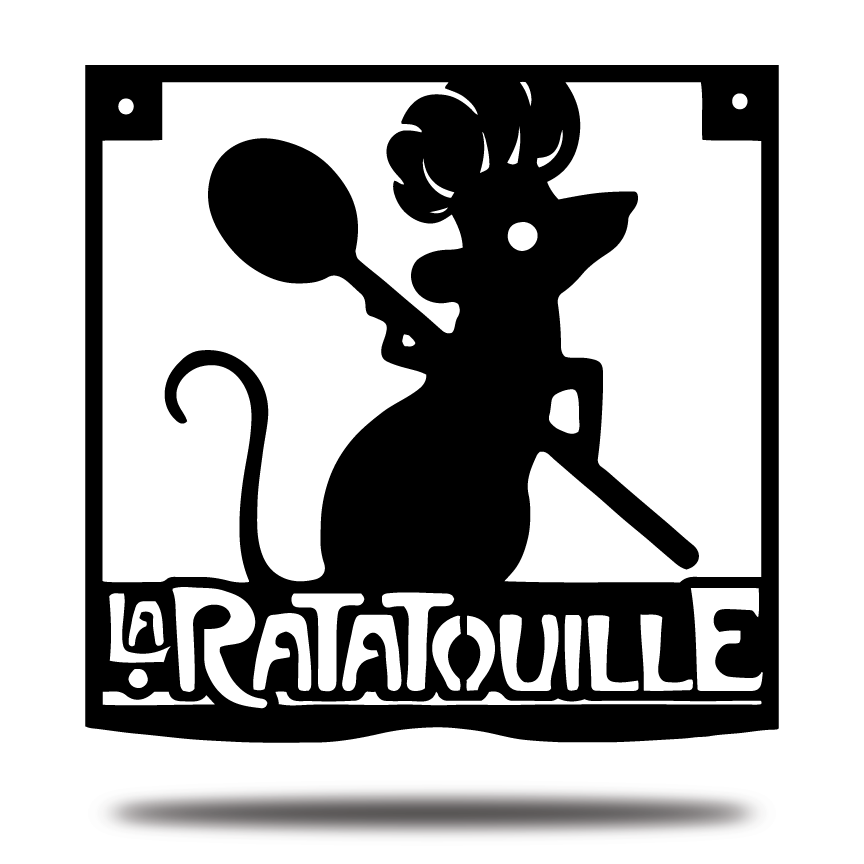 La Ratatouille Metal Sign, Unique Kitchen Wall Decor, Dining Room Decor, Gift For Chef Gusteau, Housewarming Gifts, Christmas Gifts