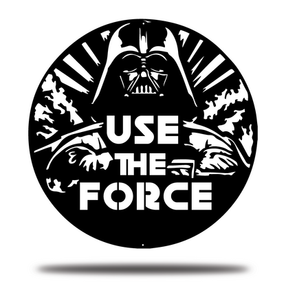 Use The Force Metal Sign, Mandalorian Metal Sign, Star War Quote Metal Sign, Home And Wall Decor, Front Door Decor, Winter Decor, Housewarming Gifts, Christmas Gifts