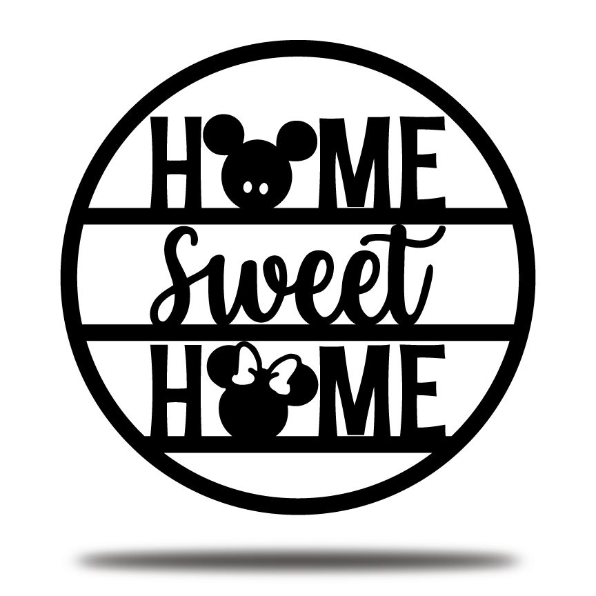 Home Sweet Home Metal Sign, Welcome Mickey Metal Sign, Home And Wall Decor, Funny Quote Metal Sign, Front Porch Decor, Housewarming Gifts