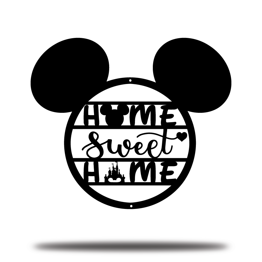 Mickey Face Home Sweet Home Metal Sign, Disney Metal Sign, Home And Wall Decor, Christmas Deocr, Housewarming Gifts